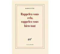 Radovan Ivsic – Rappelez-vous cela, rappelez-vous bien tout – Broché