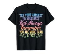 Rappelez-Vous Toujours Que Vous êtes Plus qu'un Professeur d'école Test T-Shirt Graphique avec Valeur, Homme, Noir, S