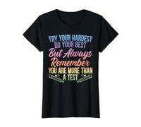 Rappelez-Vous Toujours Que Vous êtes Plus qu'un Professeur d'école Test T-Shirt Graphique avec Valeur, Femme, Noir, M