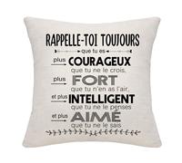 Rappelle-toi Toujours Housses de Coussin Cadeau d'inspiration pour Les Hommes garçons Fils frères Amis Petit-Fils Hommes Anniversaire Remise des diplômes Cadeau de Noël (Rappelle-toi Toujours-Lui)