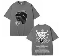 Rapper Chris Brown Breezy Bowl XX Tour 2025 T-Shirt Graphique Hommes Femmes Hip Hop Pop Musique T-Shirts Mode D'été Vintage T-Shirts XS-3XL-Dark Blue||3X_l