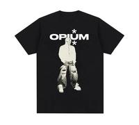 Rapper Ken Carson A Great Chaos Album Opium T Shirts Men Hip Hop 90s Retro Style T-Shirt Black XXL