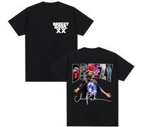 Rappeur Chris Brown Breezy Bowl XX 2025 Tour T-Shirt Hommes Femmes Mode Imprimé À Manches Courtes Oversized Cotton Casual T-Shirt XS~4XL-Black||x_l