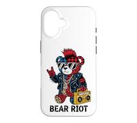 Rappeur Punk Rockeur Popster Punker Ours en Peluche Rap Hip Hop Coque pour iPhone 16