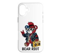 Rappeur Punk Rockeur Popster Punker Ours en Peluche Rap Hip Hop Coque pour iPhone 16 Plus