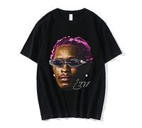 Rappeur Young Thug Coton T-Shirt Garçons Mode Hip Hop Street Style T-Shirt Été Enfants À Manches Courtes T-Shirt Hauts XS-4XL-Black||XS