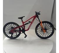 Rapport 1:6 VTT garçon jouet DS moulé sous pression mini bout de doigt modèle de décoration de bureau rapport modèle départ alliage vélo action poupée décoration gâteau artisanat (rouge)