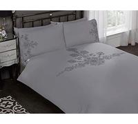 Rapport Amelie Ensemble Housse de Couette, Gris, King
