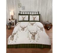 Rapport Angus Parure de lit avec Housse de Couette Motif cerf Vert