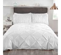 Housse De Couette Blanc Balmoral À Plis Et Ensemble De Taies D'Oreiller - Simple