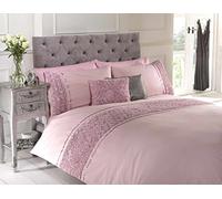 Rapport Duvet Ensemble de housse de couette Literie Rose et ruban surélevés Polycoton, coton et polyester