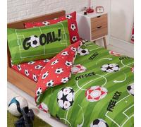 Rapport Football Rouge Housse de Couette et Taie d'oreiller Junior