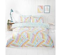 Rapport Home Arts Parure de lit en Microfibre pour lit Simple Multicolore