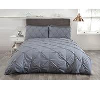 Rapport Home Balmoral Parure de lit plissée pour lit King Size Argenté