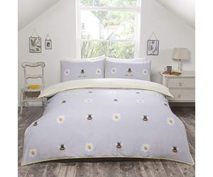 Rapport Home Bee Kind Parure de lit réversible pour très Grand lit avec 2 taies d'oreiller Standard Assorties, Violet, très Grand lit (Norme Britannique)