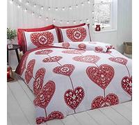 Rapport Home Cœur scandinave Scandi Heart BC Parure de lit Size Rouge, Polycoton, Super King