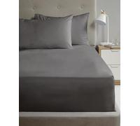 Rapport Home Drap-Housse en Percale Anthracite pour lit King Size