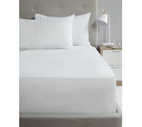 Rapport Home Drap-Housse en Percale Blanc King Size