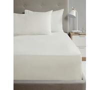 Rapport Home Drap-Housse en Percale Blanc pour lit Simple