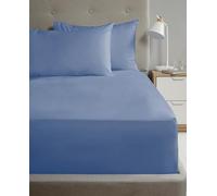 Rapport Home Drap-Housse en Percale Bleu pour lit Simple