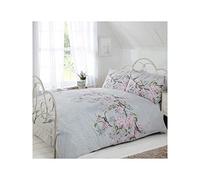 Rapport Home Eloise Parure de lit King Size Motif Floral Bleu