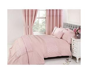 Rapport Home Everdean Parure de lit Double en Polyester et Coton Rose