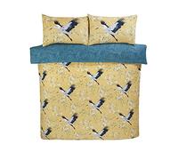 Rapport Home Grues Ocre Parure de lit King Size en Microfibre