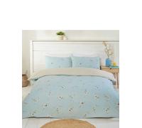 Rapport Home Housse de Couette réversible Motif Marguerite pour lit King Size Bleu