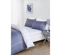 Rapport Home Hudson Parure de lit Double en Microfibre réversible avec Housse de Couette, Drap-Housse et taies d'oreiller Assorties