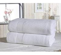 Rapport Home Luxury Royal Velvet Ensemble de 2 Serviettes pour Salle de Bain Blanc