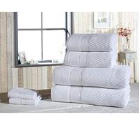 Rapport Home Luxury Royal Velvet Ensemble de 6 Serviettes pour Salle de Bain Blanc