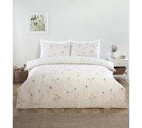 Rapport Home Niamh Parure de lit Double en Microfibre réversible avec Housse de Couette, Drap-Housse et taies d'oreiller Assorties