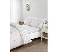 Rapport Home Niamh Parure de lit Double en Microfibre réversible avec Housse de Couette, Drap-Housse et taies d'oreiller Assorties