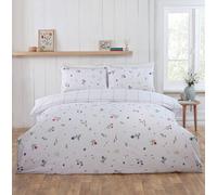 Rapport Home Parure de lit avec Housse de Couette en Flanelle de Coton brossé 100% Coton Motif Floral