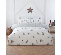 Rapport Home Parure de lit de Noël en Microfibre avec Housse de Couette pour lit Double, Multicolore