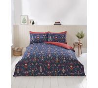Rapport Home Parure de lit de Noël en Microfibre Motif Casse-Noisette King Bleu Marine
