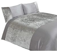 Rapport Home Parure de lit Double en Velours écrasé - Argenté