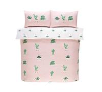Rapport Home Parure de lit Double réversible en Microfibre de Couleur Pastel, sans Repassage, Rose
