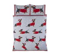 Rapport Home – Parure de lit en polycoton Motif Teckel Rouge Simple