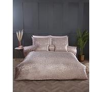 Rapport Home Parure de lit en Velours écrasé Doux et Durable - Rose - Super King Size (260 x 220 cm)