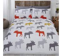 Rapport Home Parure de lit King Size en Flanelle 100% Coton brossé Ocre