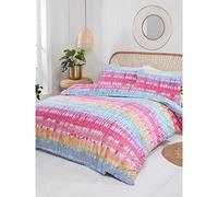 Rapport Home Parure de lit tie-Dye en Polycoton, Multicolore, lit Simple
