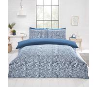 Rapport Home Pebbles Parure de lit en Microfibre avec Housse de Couette et taies d'oreiller incluses Bleu