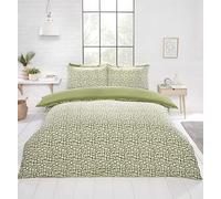 Rapport Home Pebbles Parure de lit en Microfibre avec Housse de Couette et taies d'oreiller incluses Vert 1 Place