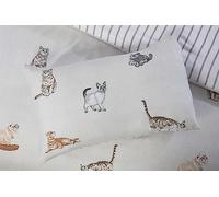 Rapport Home Purrfect Parure de lit réversible en Microfibre 180 Fils pour lit King Size Gris