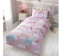 Rapport Home Rapport My Little Unicorn Parure de lit Simple en Polyester Rose 2 pièces