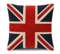Rapport Superbe Coussin épais en Chenille Rouge Blanc Bleu Union Jack 45,7 cm, Multicolore, 45 x 45 cm