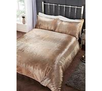 Rapport Home Tiffany Parure de lit Double en Velours écrasé Doré