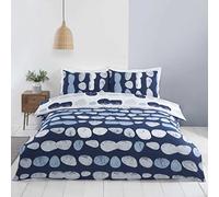 Rapport Home Truro Parure de lit Double réversible en Microfibre Bleu