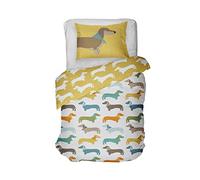 Rapport Housse de Couette, Polycoton, Ocre, Simple